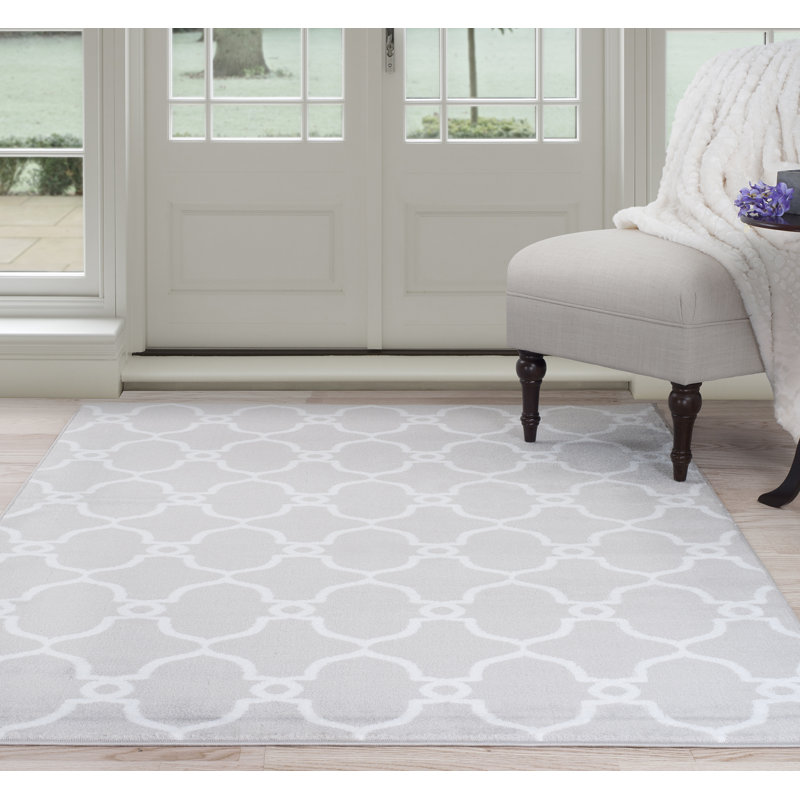 PLYH Geometric Gray Area Rug & Reviews Wayfair